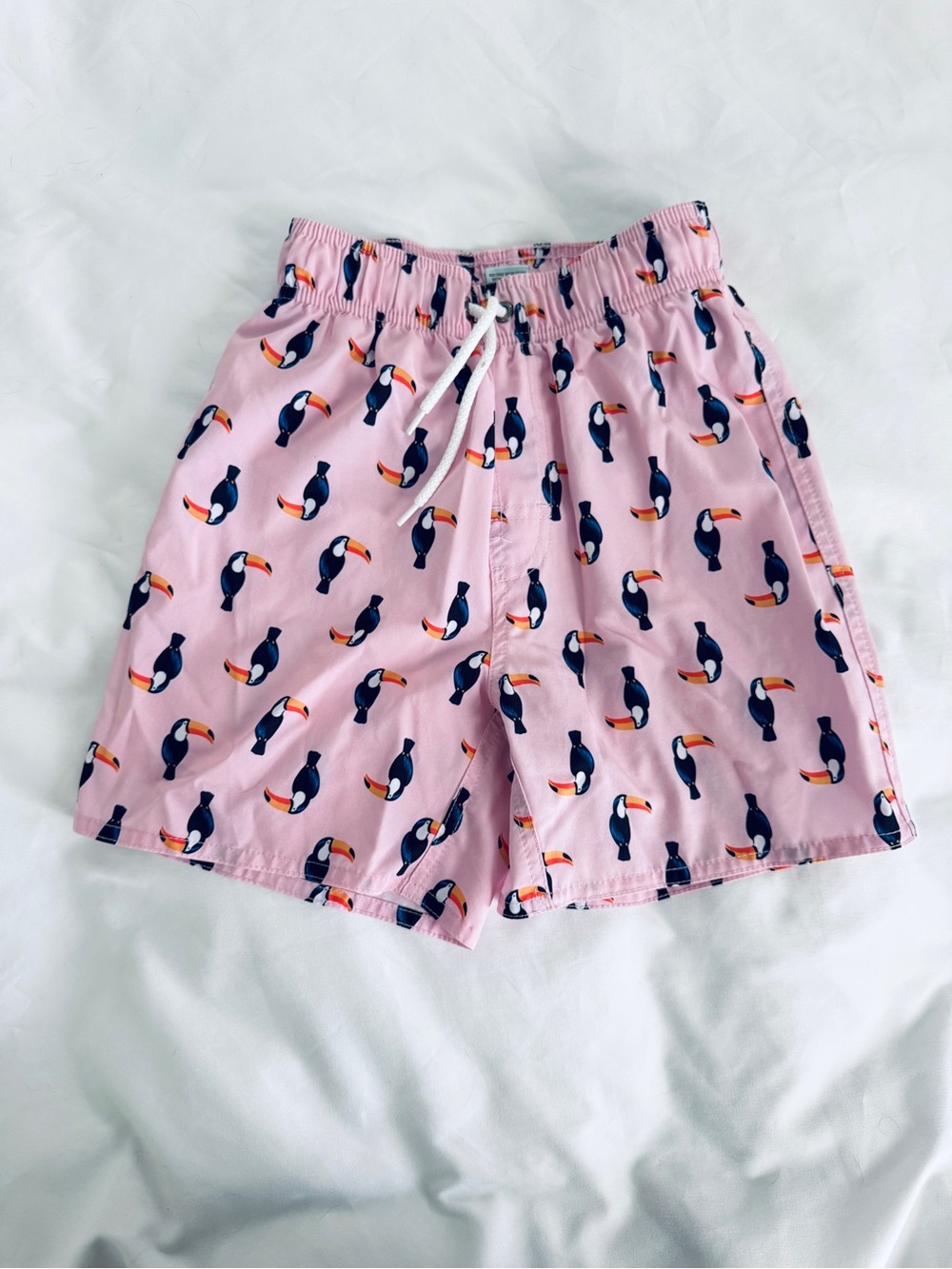 Class Club boys pink toucan swim trunks